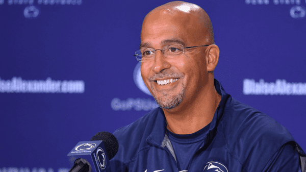 This look pretty much sums up Penn State coach James Franklin’s Saturday in Minneapolis