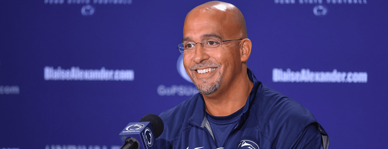 This look pretty much sums up Penn State coach James Franklin’s Saturday in Minneapolis