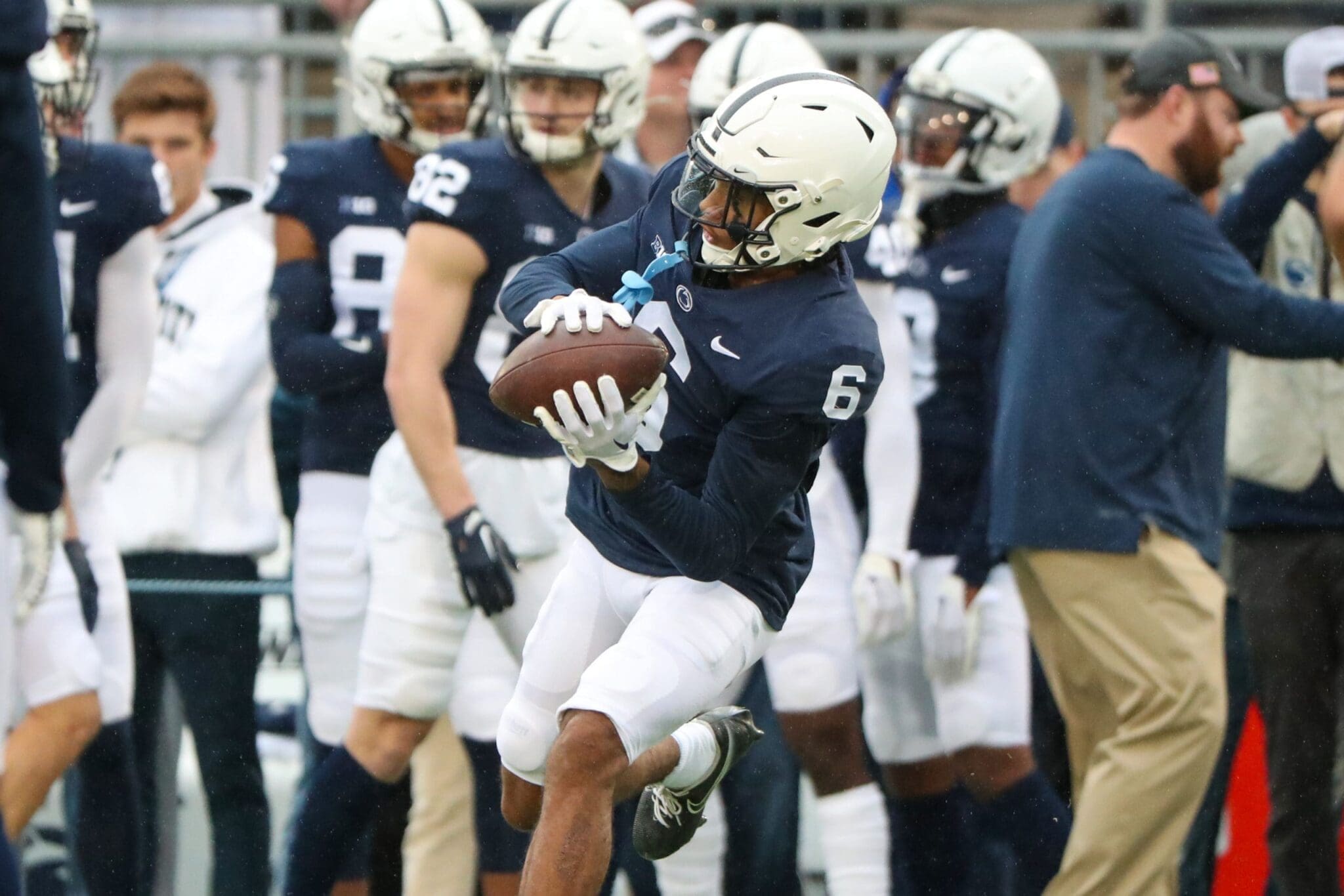 Penn State would love to have its leading receiver back for a potential College Football Playoff run.