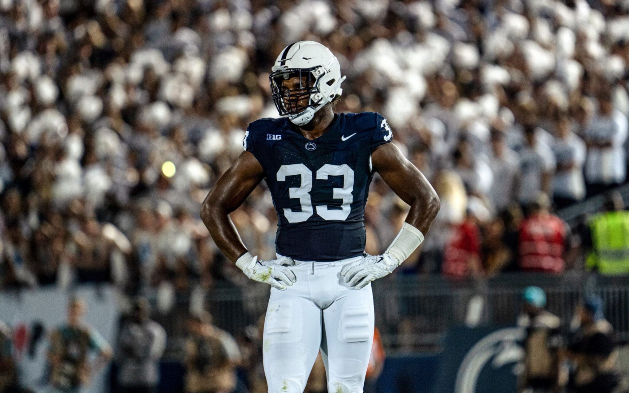 Penn State defensive end Dani Dennis-Sutton’s statues won’t be known until close to game time against Ohio State
