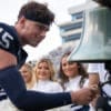 Penn State QB Drew Allar supported his teammates throughout the second half of Saturday’s win even though he wasn’t healthy enough to play.