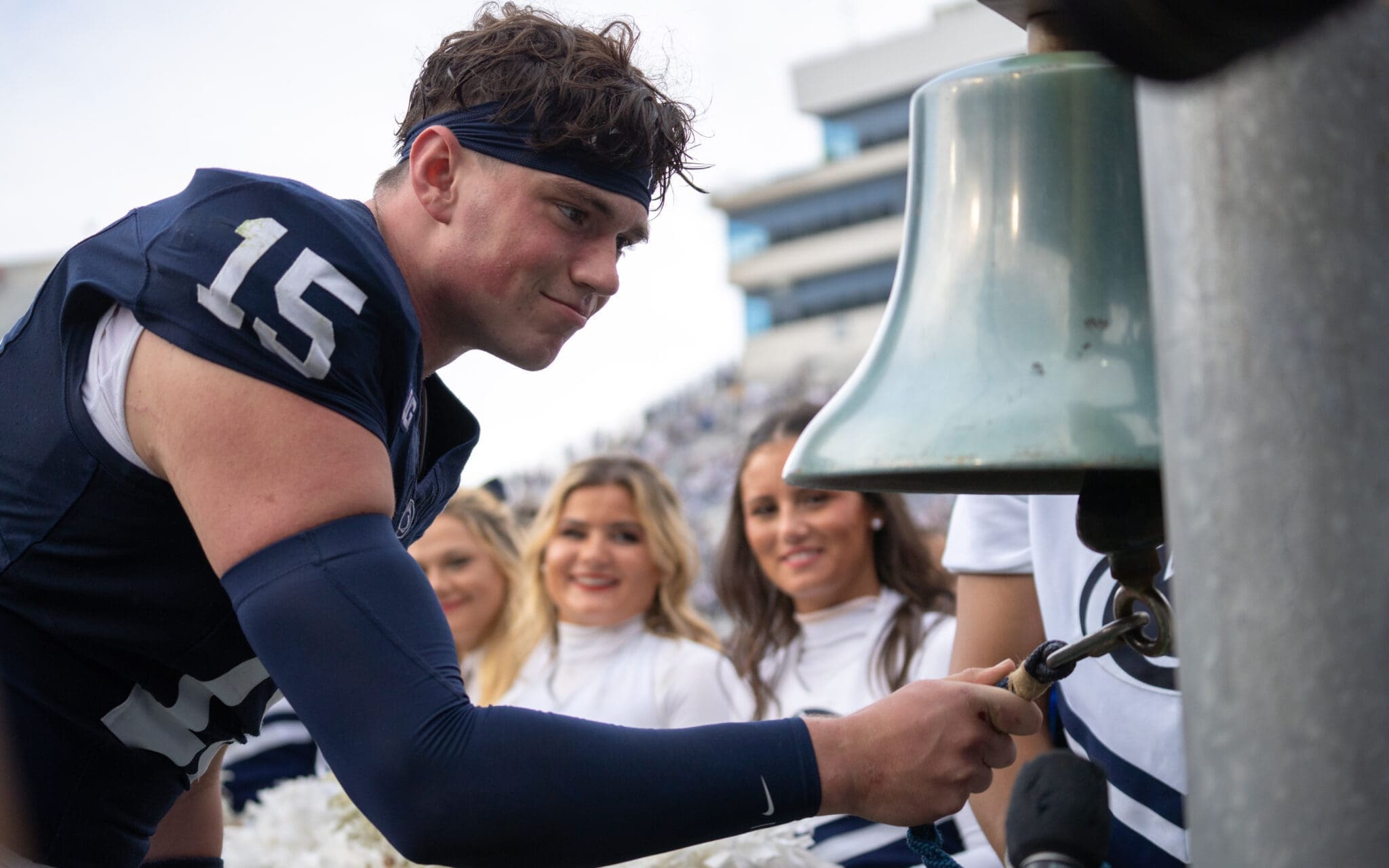 Penn State QB Drew Allar supported his teammates throughout the second half of Saturday’s win even though he wasn’t healthy enough to play.