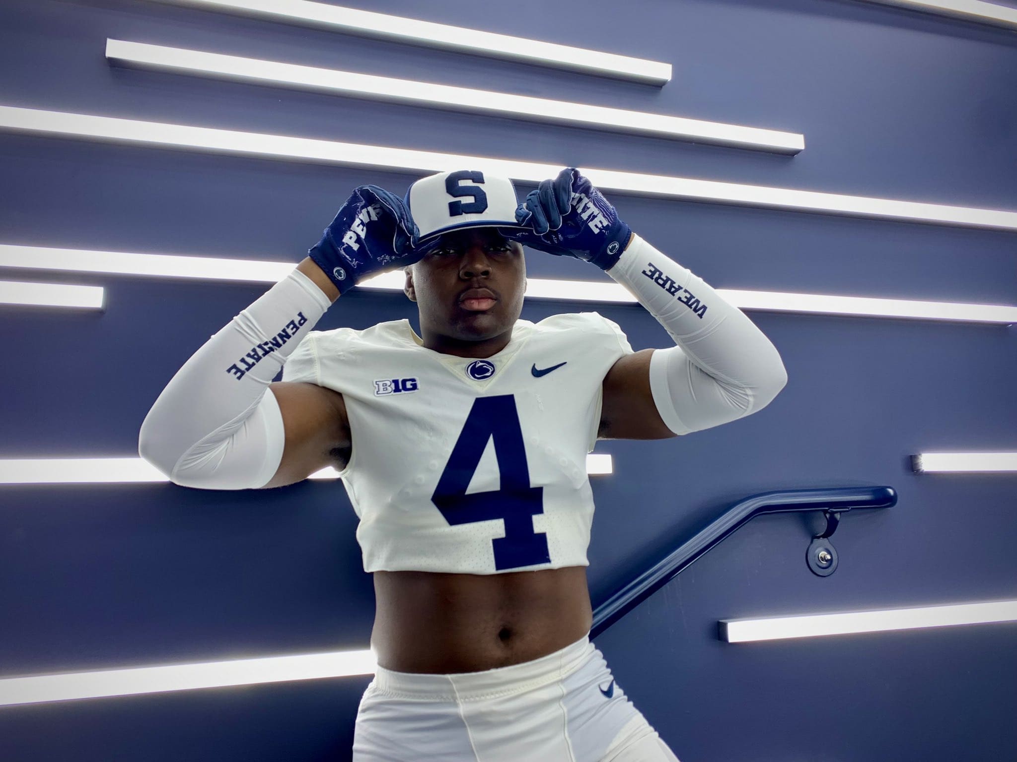 Penn State Recruit Mantrez Walker on a visit to the school