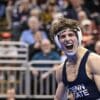 Penn State wrestling star Levi Haines is still in good spirits following a rare loss.