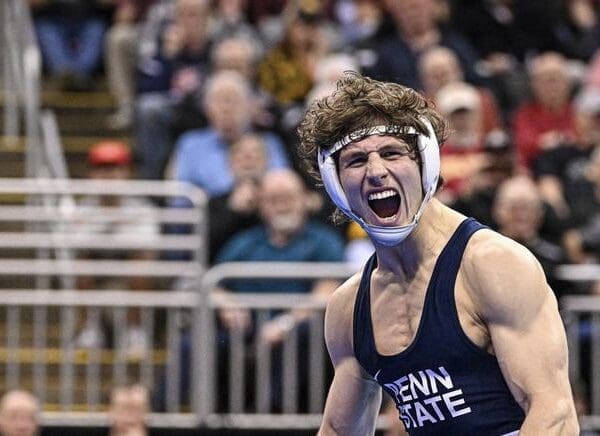 Penn State wrestling star Levi Haines is still in good spirits following a rare loss.