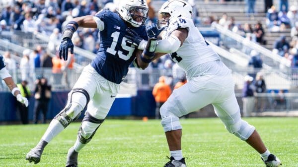 Former Penn State DE Jameial Lyons is one of the two players facing multiple charges, including rape