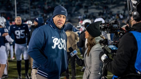 Penn State coach James Franklin had some controversy surrounding his team following a 44-7 win over Maryland Saturday, Nov. 30, 2024 at Beaver Stadium.