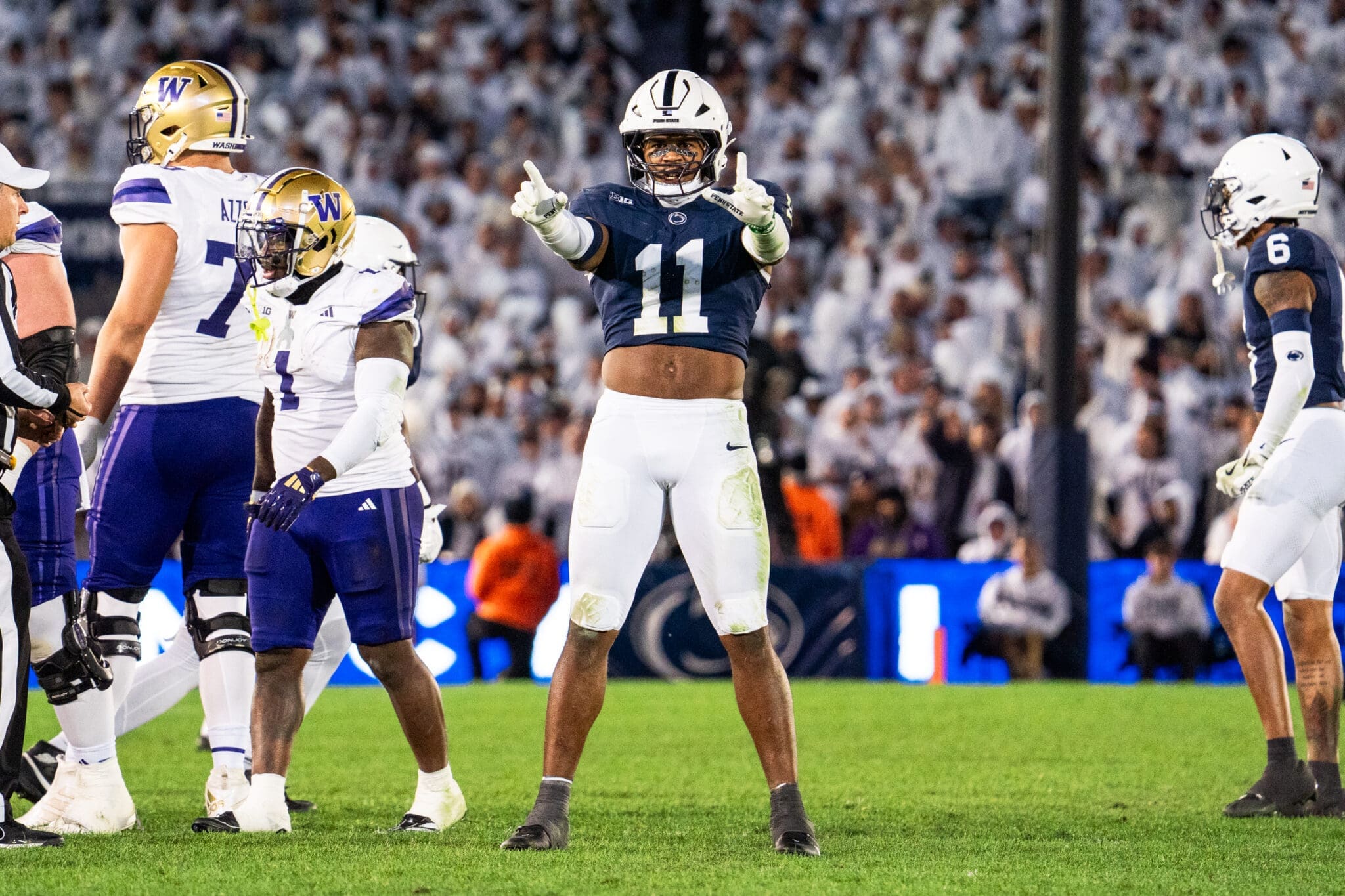 Abdul Carter was Penn State football’s highest-rated player by Pro Football Focus, getting a grade of 92 for the 35-6 win over Washington Nov. 6.