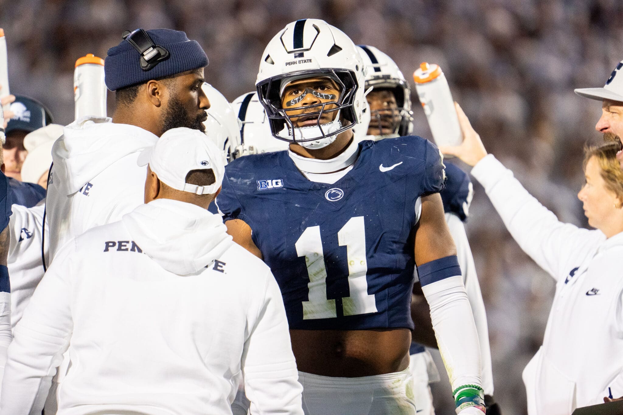 Abdul Carter was a force for Penn State in its 35-6 win over Washington Nov. 6.