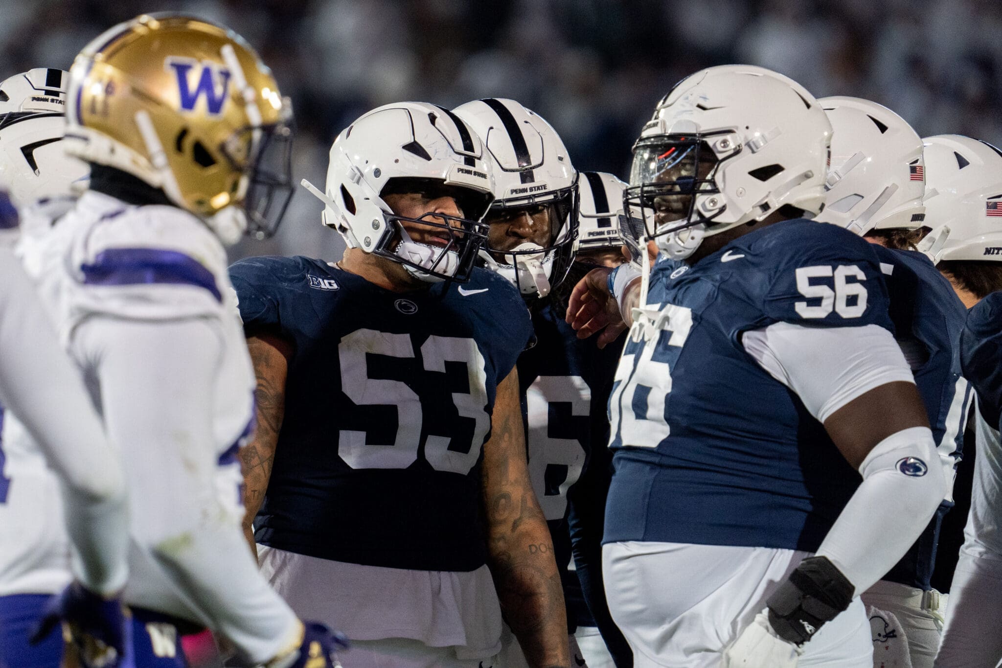 The Penn State offensive line graded out well for their performance against Washington Nov. 6.