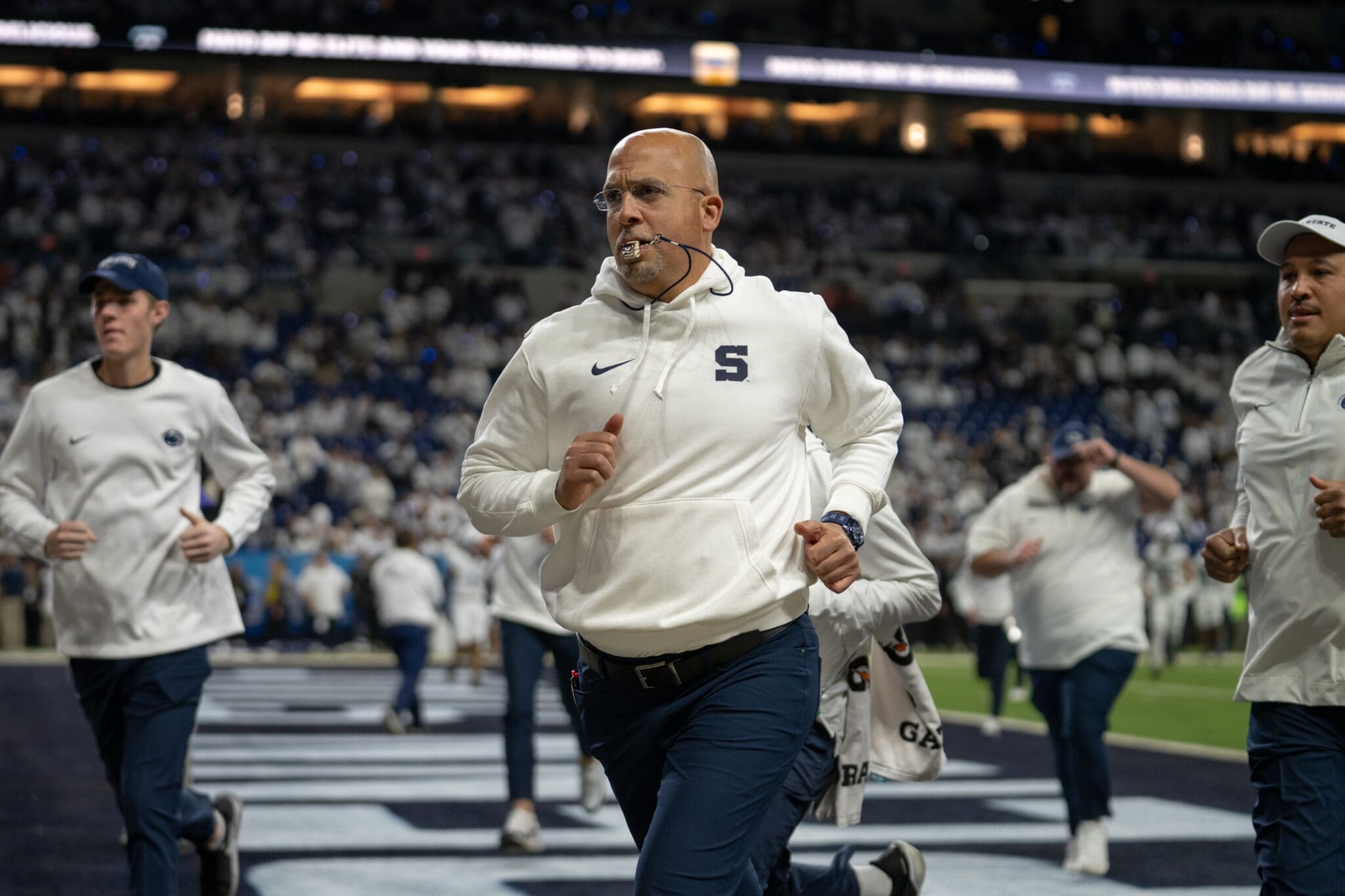 Penn State coach James Franklin awaits his team’s fate.