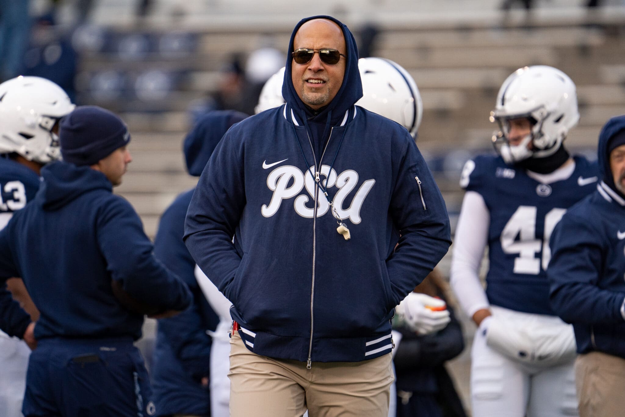 Penn State coach James Franklin has plenty of reason to smile right now.