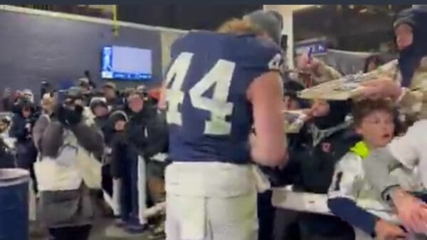 Penn State TE Tyler Warren made sure to sign plenty of autographs after what might be his last home game at Beaver Stadium Saturday, Nov. 30, 2024.