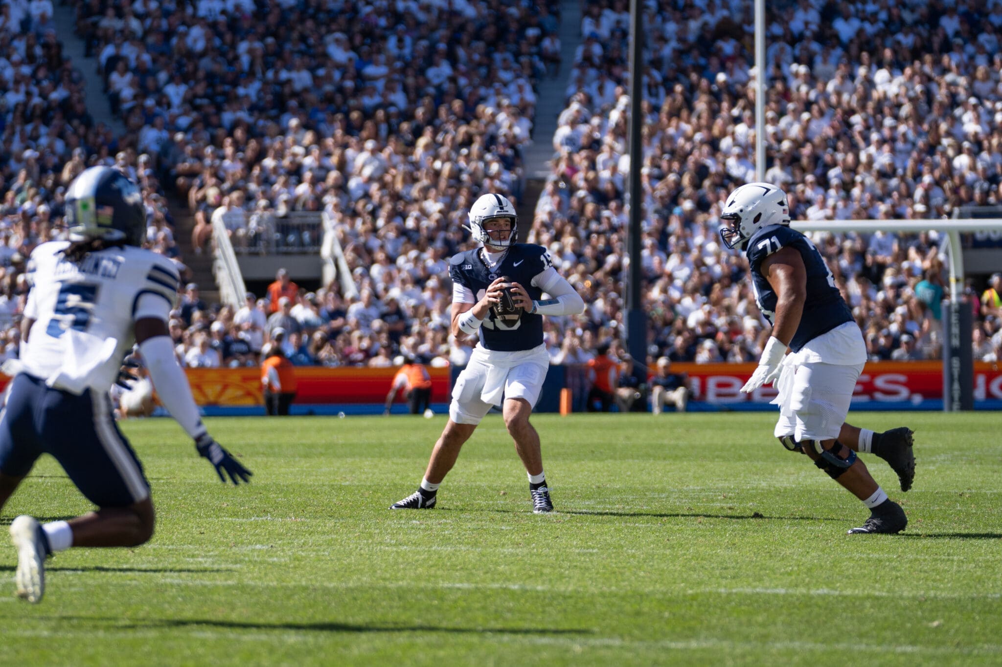 The hypothetical national championship matchup between Penn State and LSU would feature an elite quarterback matchup.