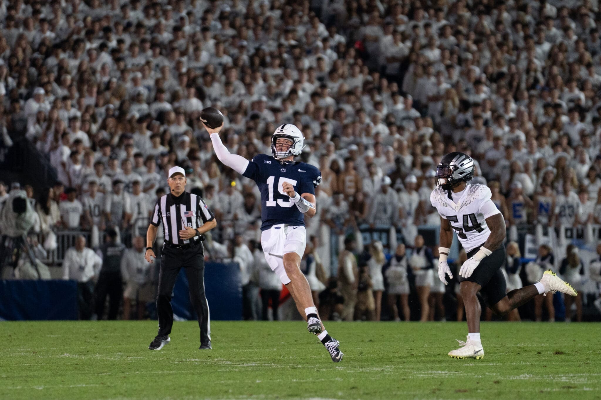 Penn State coach James Franklin took responsibility for the team’s 30-24 loss to Oregon at Beaver Stadium Saturday, Sept. 27, 2025.
