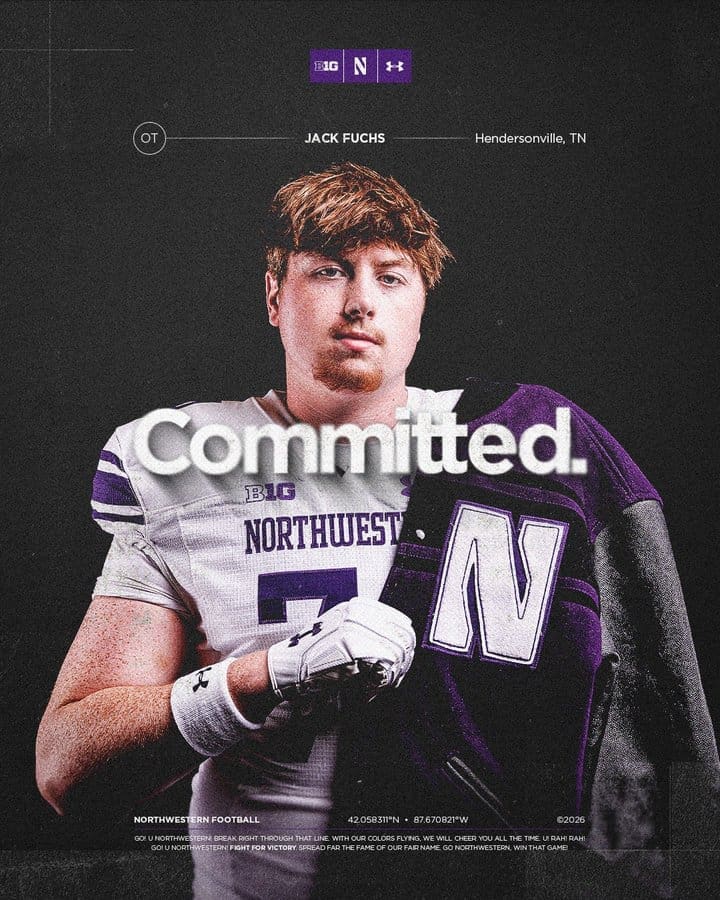 Former Penn State Football commit Jack Fuchs. Image courtesy of Jack Fuch's Twitter (X) account.